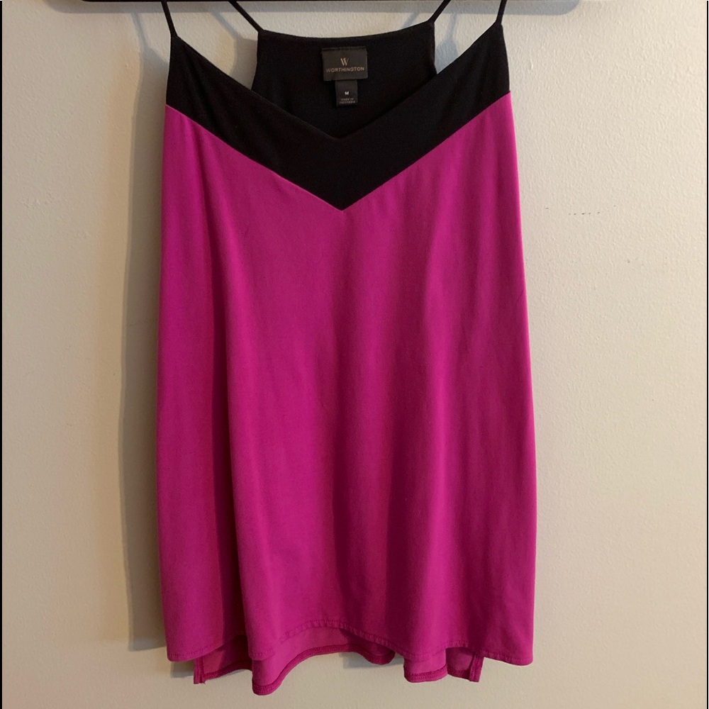 V-Neck black and purple suit cami